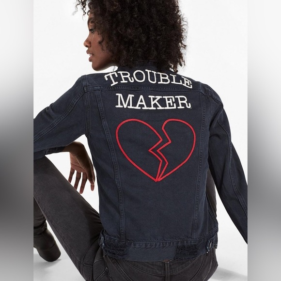 Lucky Brand Jackets & Blazers - LUCKY BRAND Awesome Denim Jacket, Black, Large